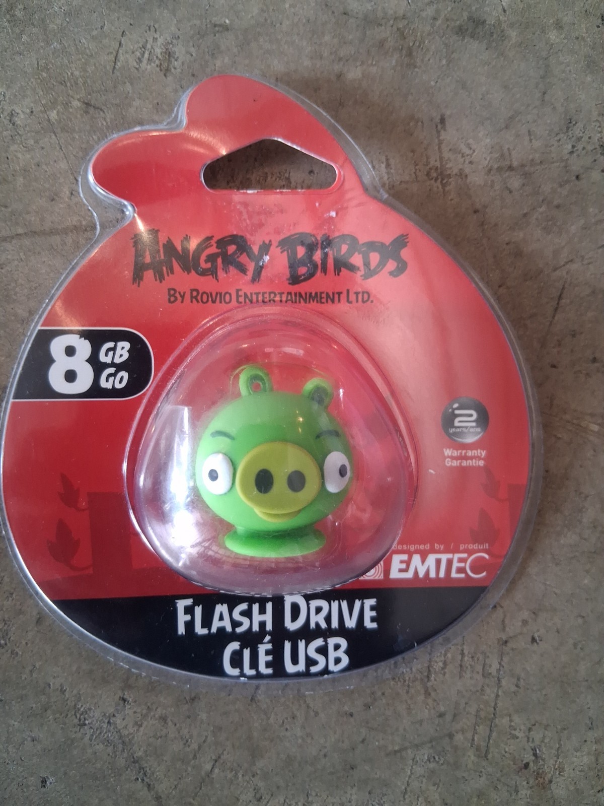 EMTEC - 8GB USB 2.0 FLASH DRIVE - ANGRY BIRDS "PIG" - NEW UNOPENED