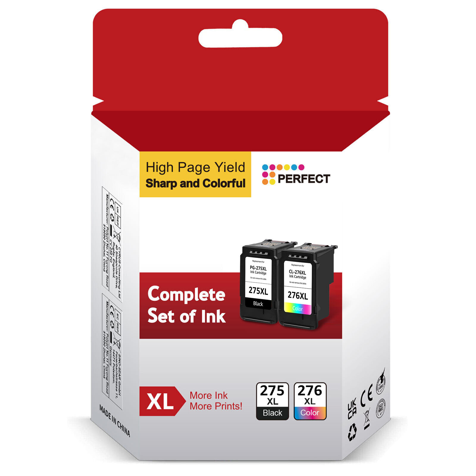 Black Tri-Color Ink Cartridges For Canon PG-210XL 240XL 243XL  245XL 260XL 275XL