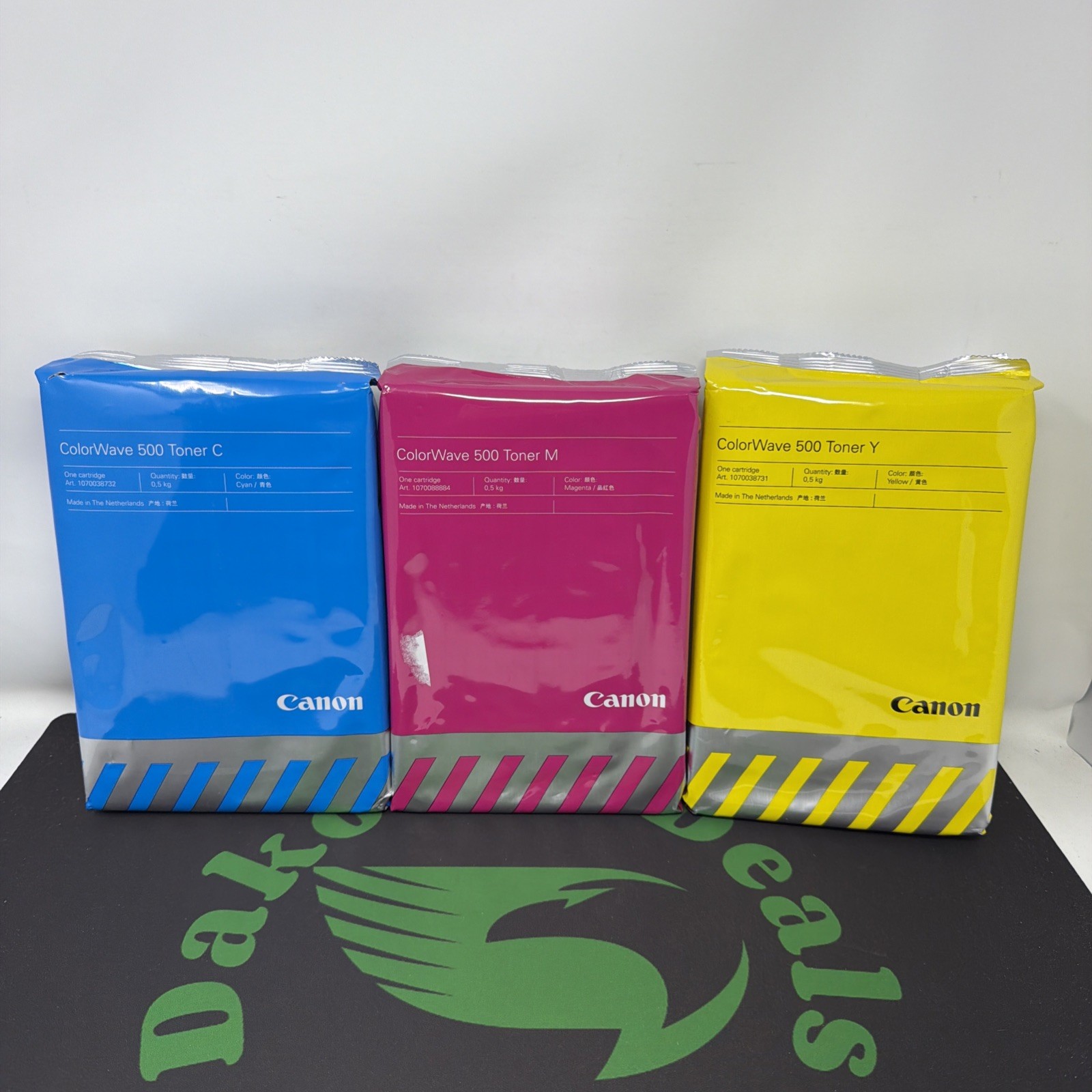 Genuine Canon Oce ColorWave 500 Toner Pearls Color Set Cyan Magenta Yellow OEM