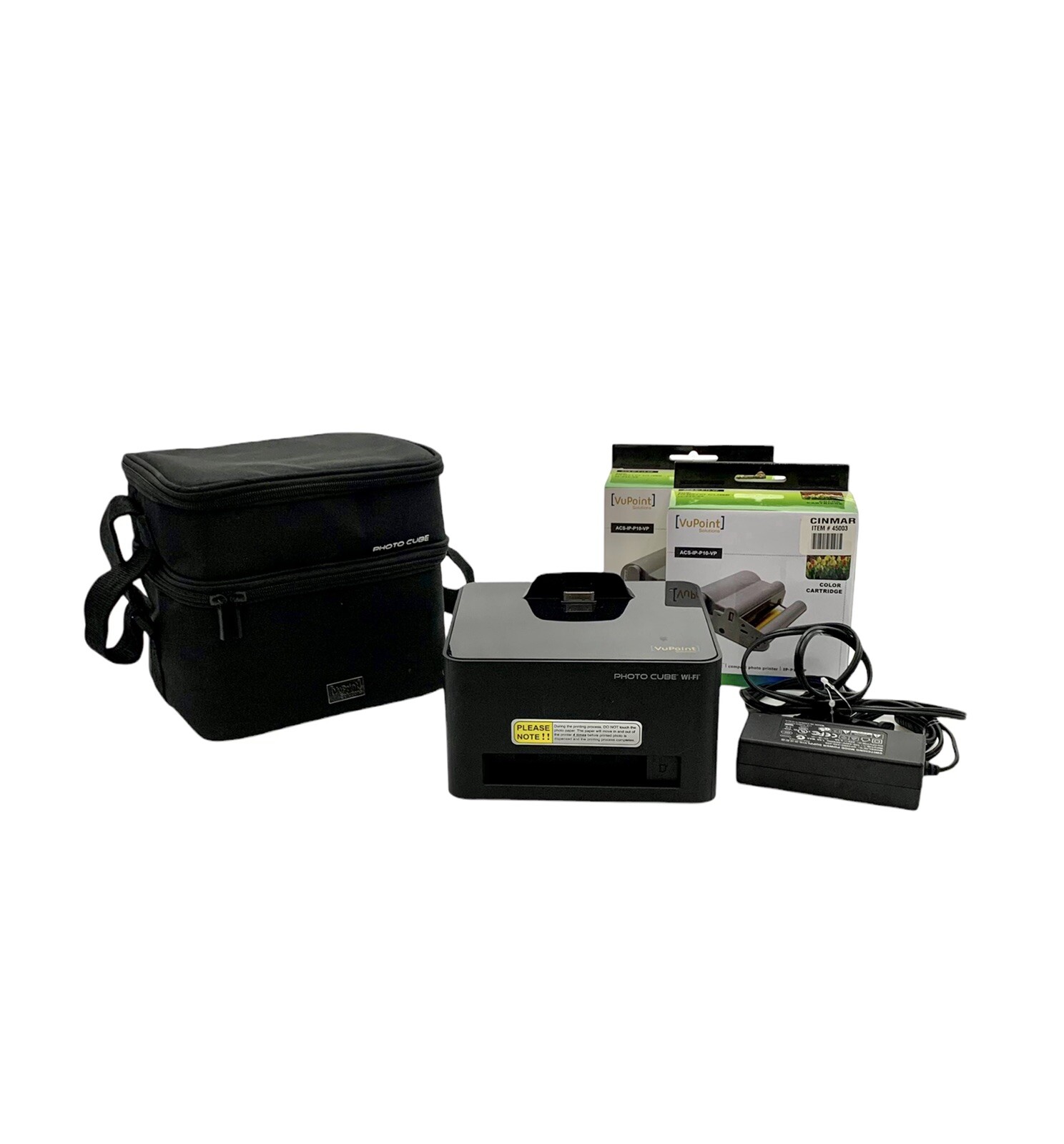 Vupoint Photo Cube Wireless Printer Set with Ink and Carry Case