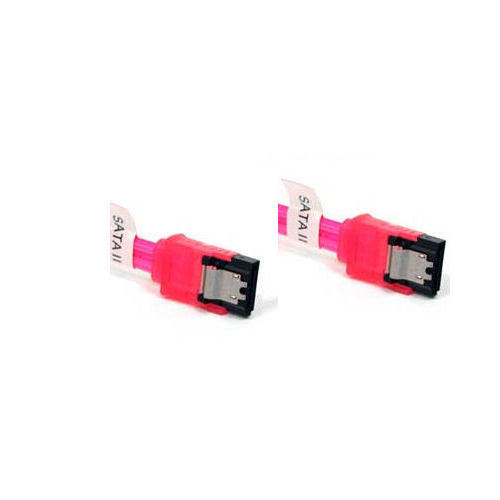 10inch SATA3.0 6Gbs Cable, straight to straight, UV Red, metal latch