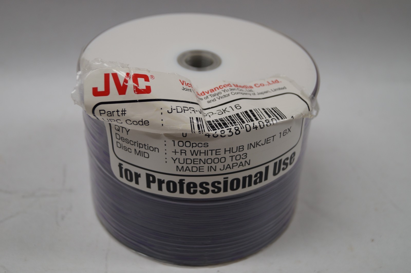 LOT (50) JVC J-DPR-WPP-5K16 Blank DVD+R16X Taiyo Yuden Prof Use Japan E332