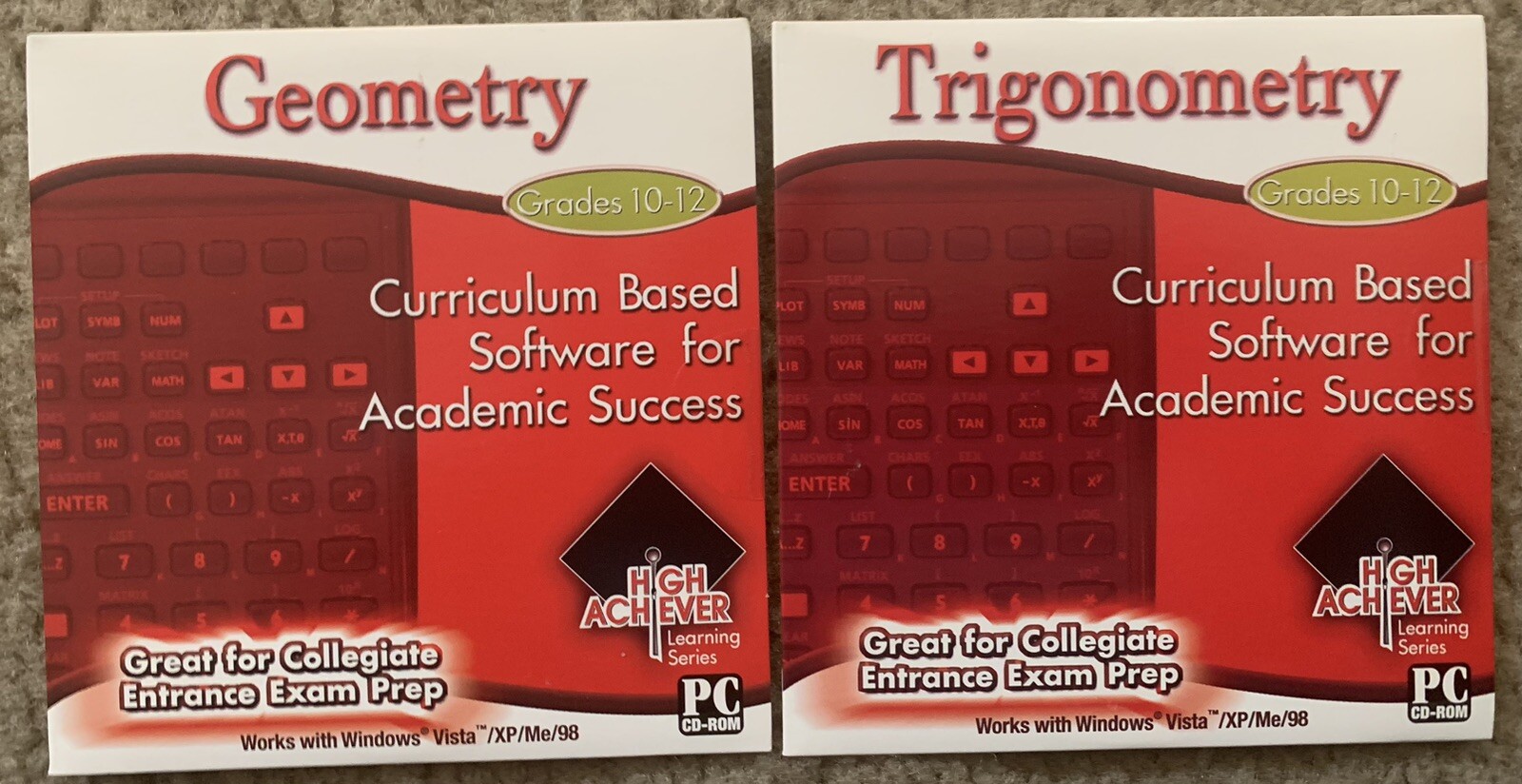 High Achiever Geometry + Trigonometry CD ROM Lot (grades 10-12)