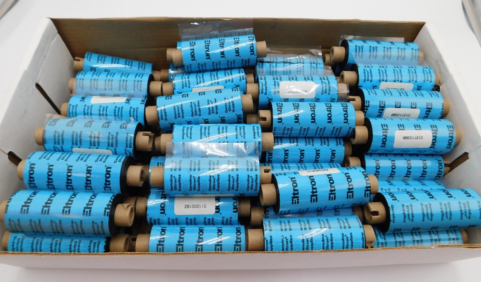 Huge Lot of 69 ELTRON Desktop Thermal Transfer Ink Ribbons - Wax, 3.30" x 244'