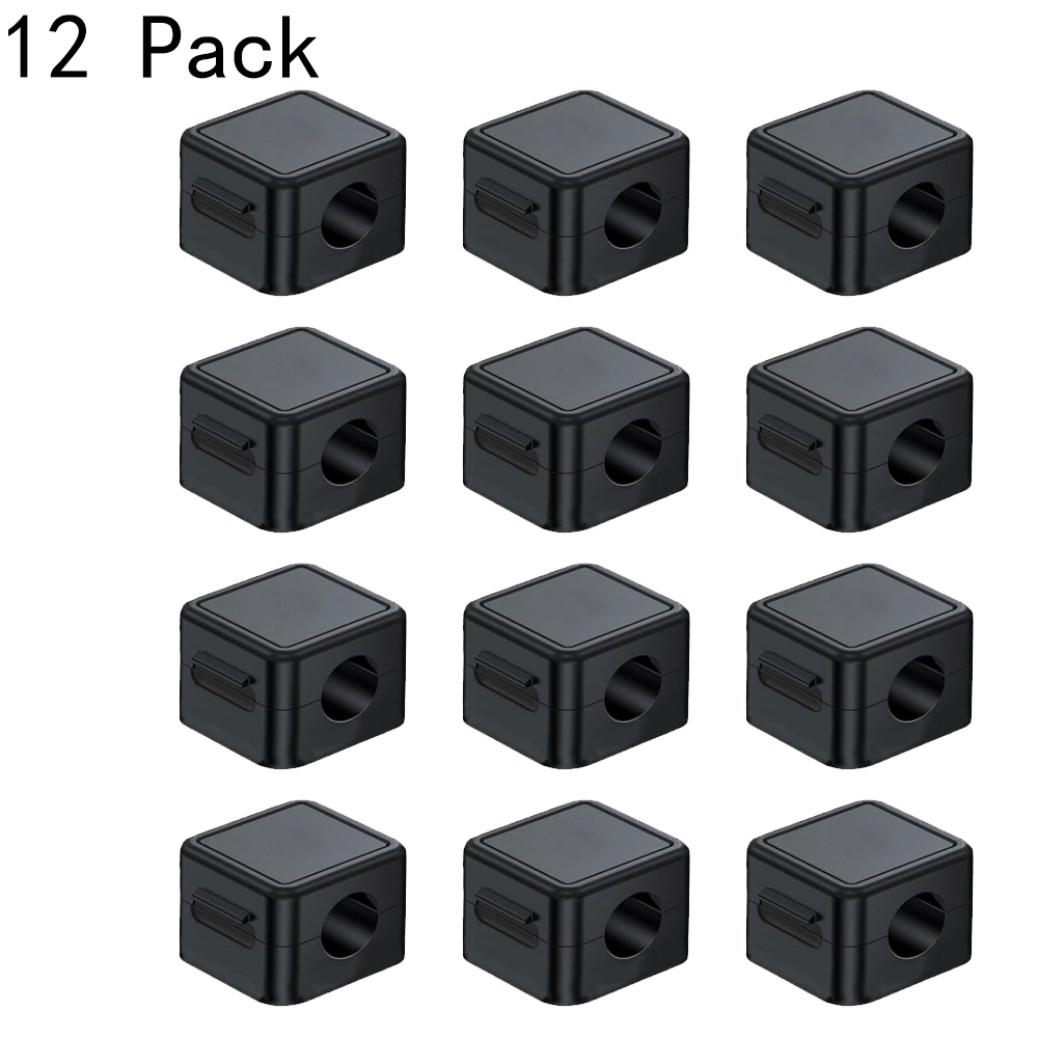 12Pack Black/White Magnetic Winder Clip Cord Organizer Holder Management Charger