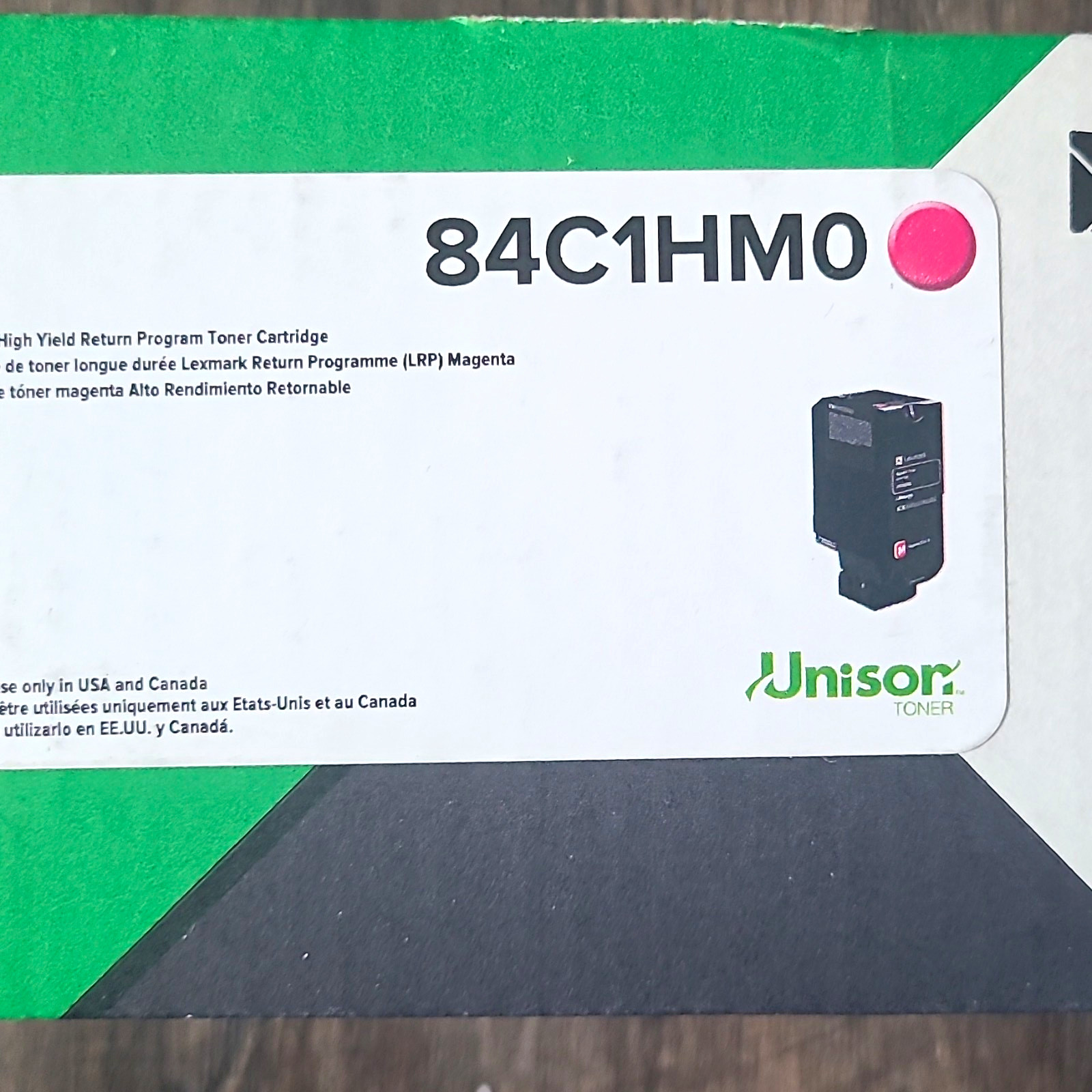 Unison Magenta Toner Cartridge 84C1HM0 for Lexmark 84C1H Laser Printer SEALED