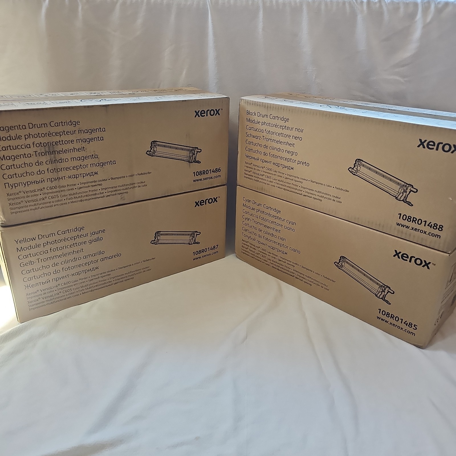New 4 Genuine XEROX VersaLink C600 C605 C M Y & K Drum Cartridges OEM