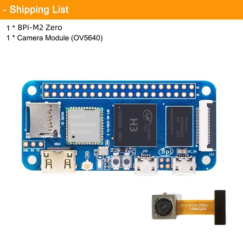 Banana Pi BPI-M2 Zero Allwinner H3 Quad-Core WiFi BT Single Board Computer