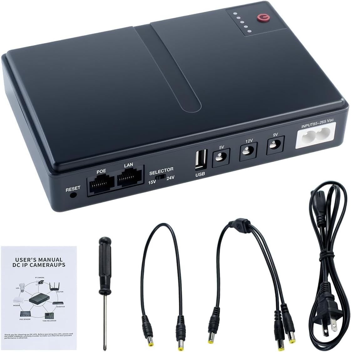 Mini DC UPS Uninterruptible Power Supply UPS Battery Backup Multi-Voltage Output