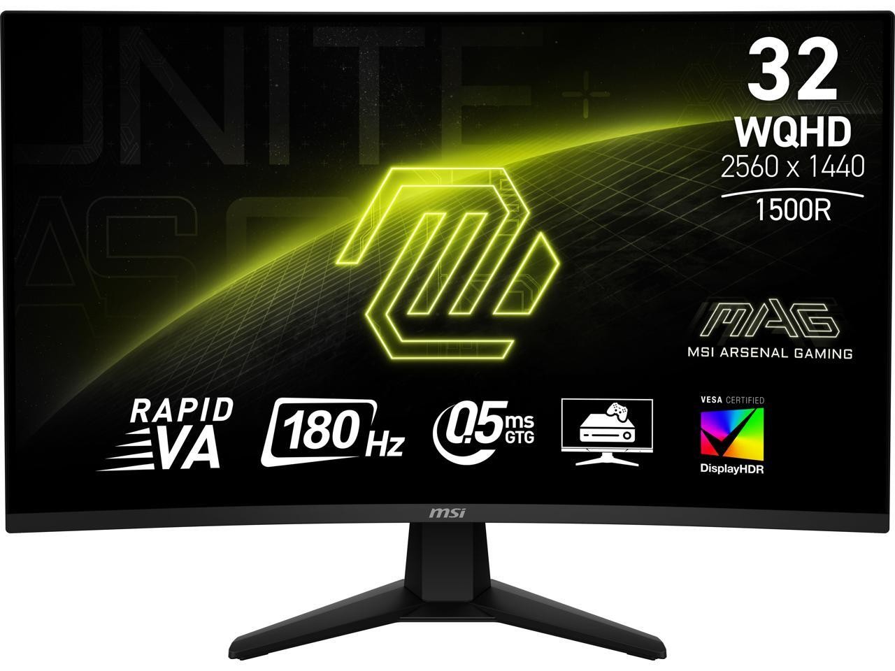 MSI MAG 32CQ6F 32" WQHD 2K 0.5ms 180 Hz Anti-glare Curved Panel Gaming Monitor