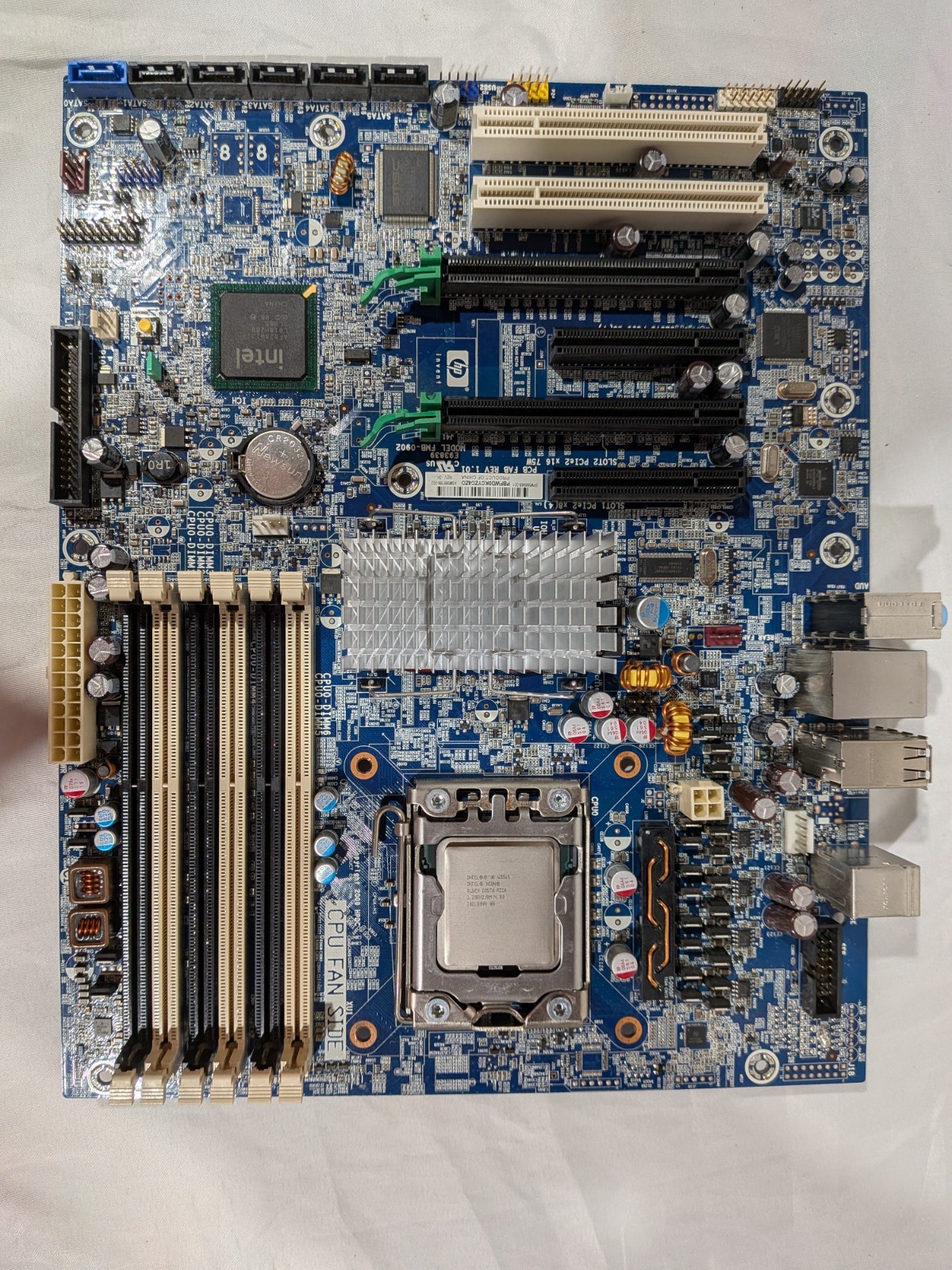 HP Z400 FMB-0902 Motherboard 460840-002 w/ Intel Xeon W3565 CPU • Tested OEM