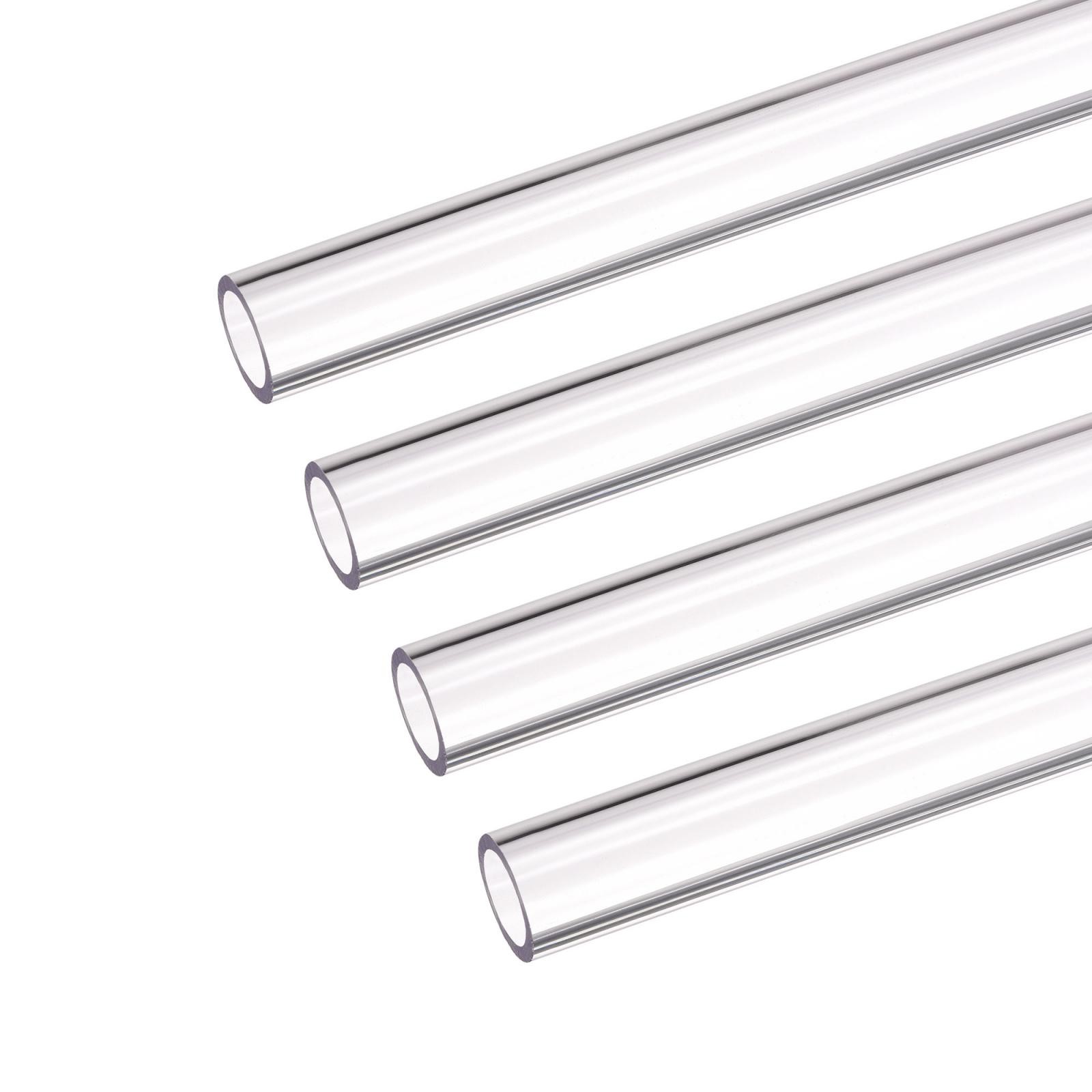 PETG Tubing Hard 12mm ID, 16mm OD, 50cm Length, High Transparent Clear 4pcs