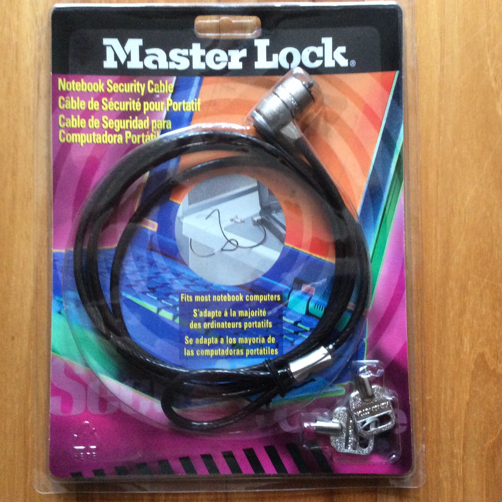 Kensington Masterlock NOTEBOOK SECURITY CABLE w/ KEYS Brand New Model #64032-A