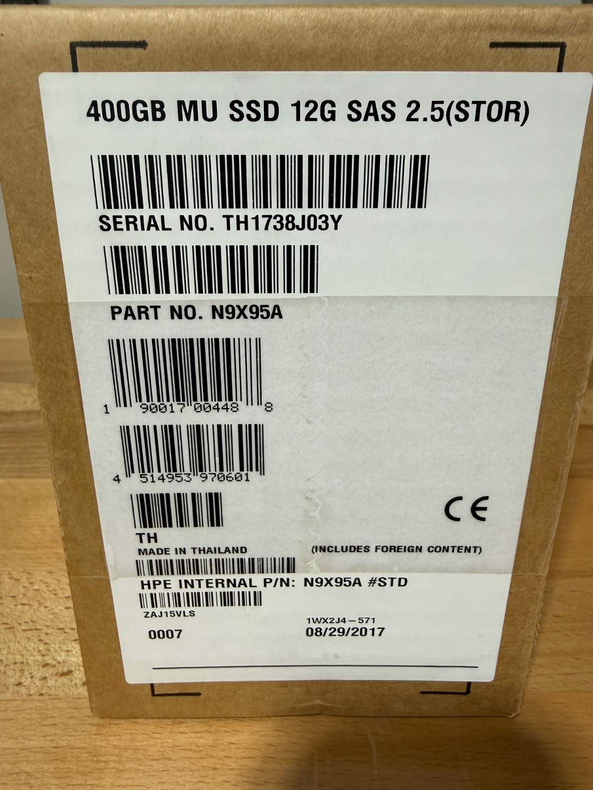 NEW HPE N9X95A MSA 400GB 12G SAS Mixed Use SFF 2.5" SSD Factory Sealed