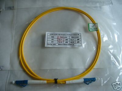 LC/UPC to LC/UPC fiber patch cord jumper cable SMF 9/125 simplex 5m length