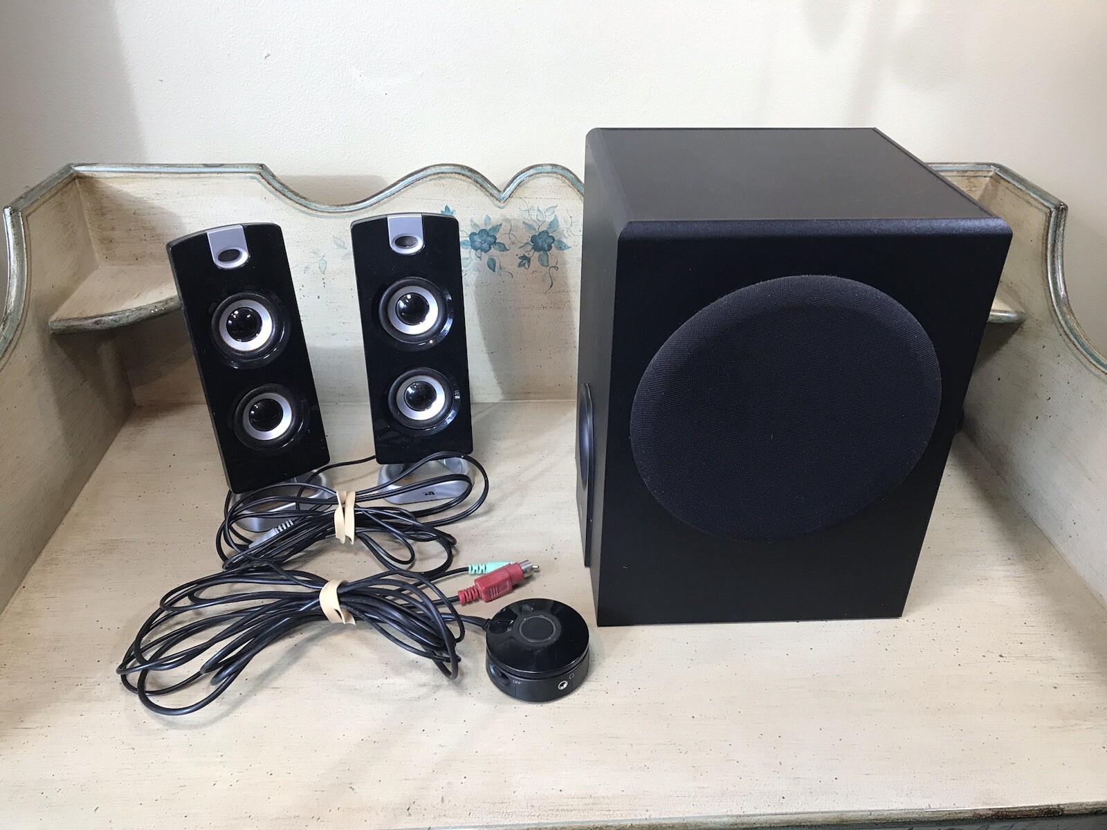 Cyber Acoustics CA-3602FFP 2.1 Speaker Sound System Speakers Sub Control