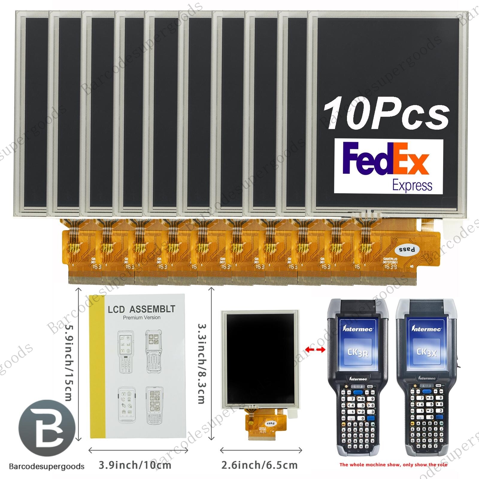 LCD Display & Touch Digitizer Screen for Intermec CK3R CK3X LM1046A01-1D Lots