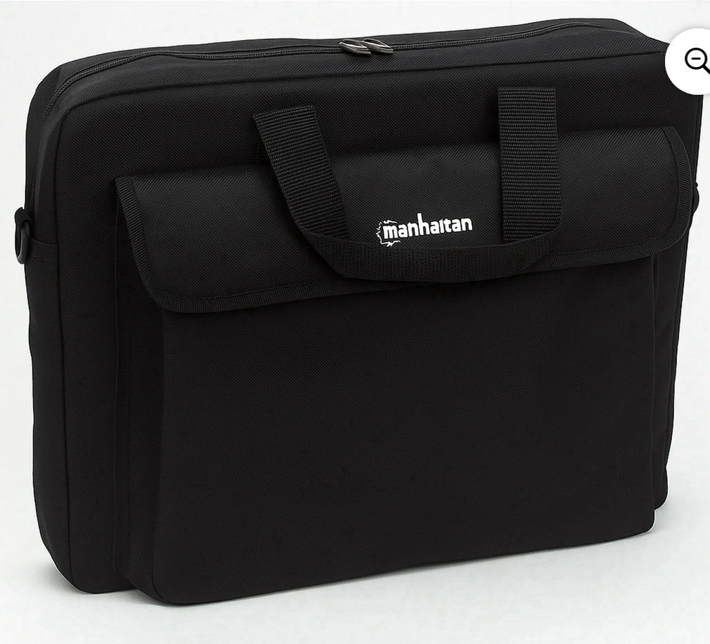 Manhattan 438889 London Laptop Computer Briefcase, Top Load; Fits upto 15.6" NEW