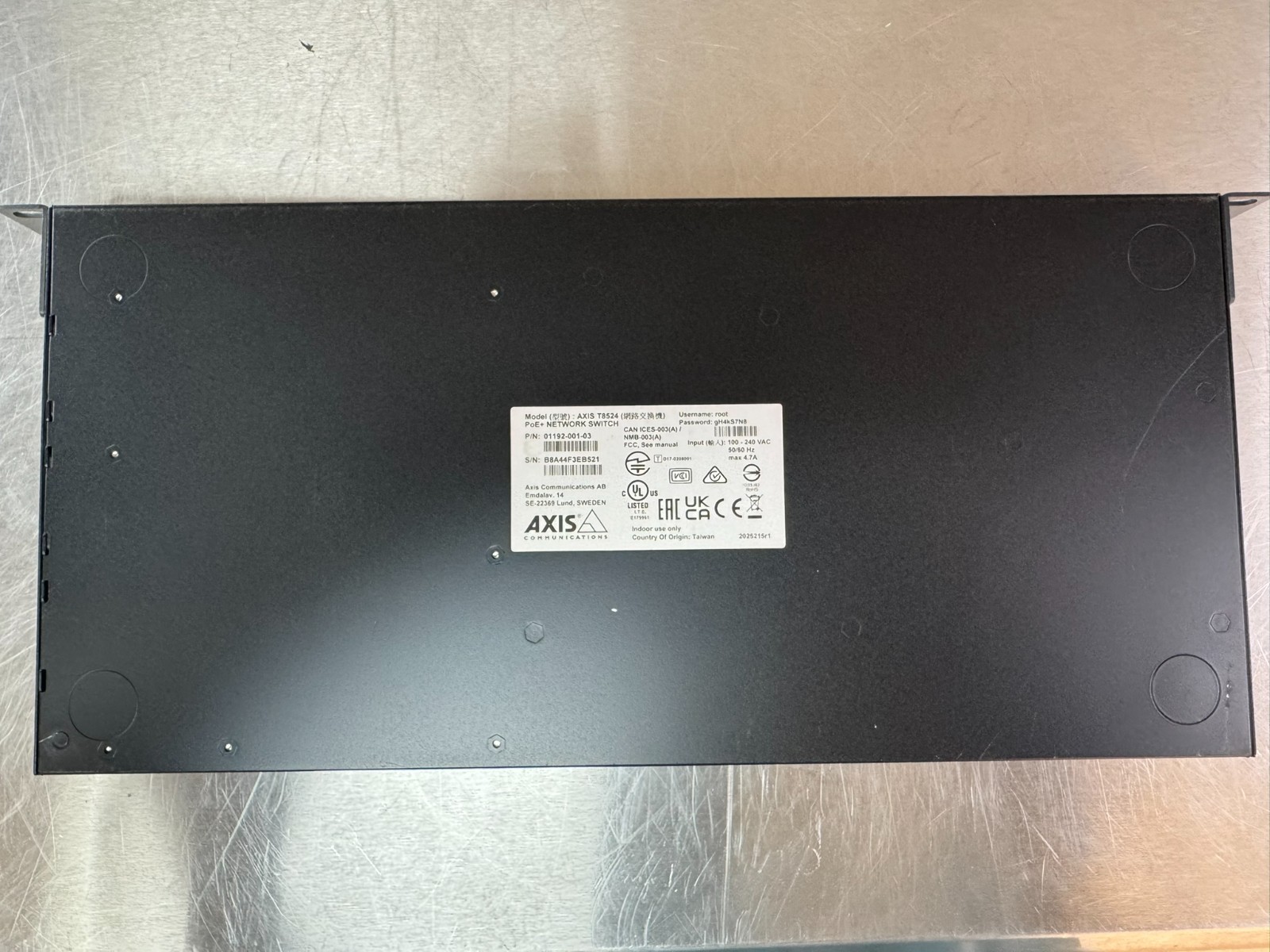 Axis T8524 PoE+ Managed Network Ethernet Switch 24 Port CCTV Camera Surveillance