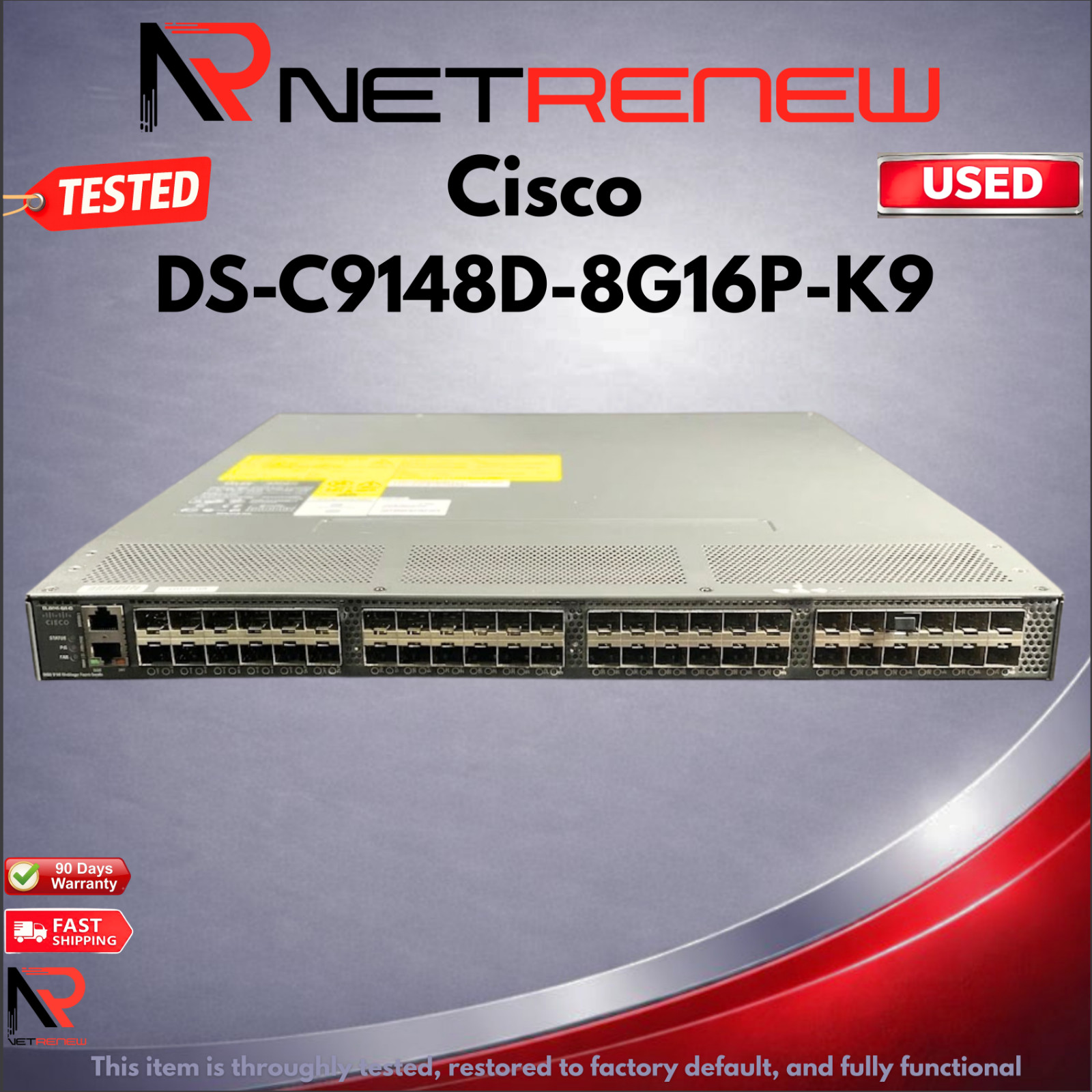 Cisco MDS 9148  DS-C9148D-8G16P-K9 Multilayer Fabric Switch