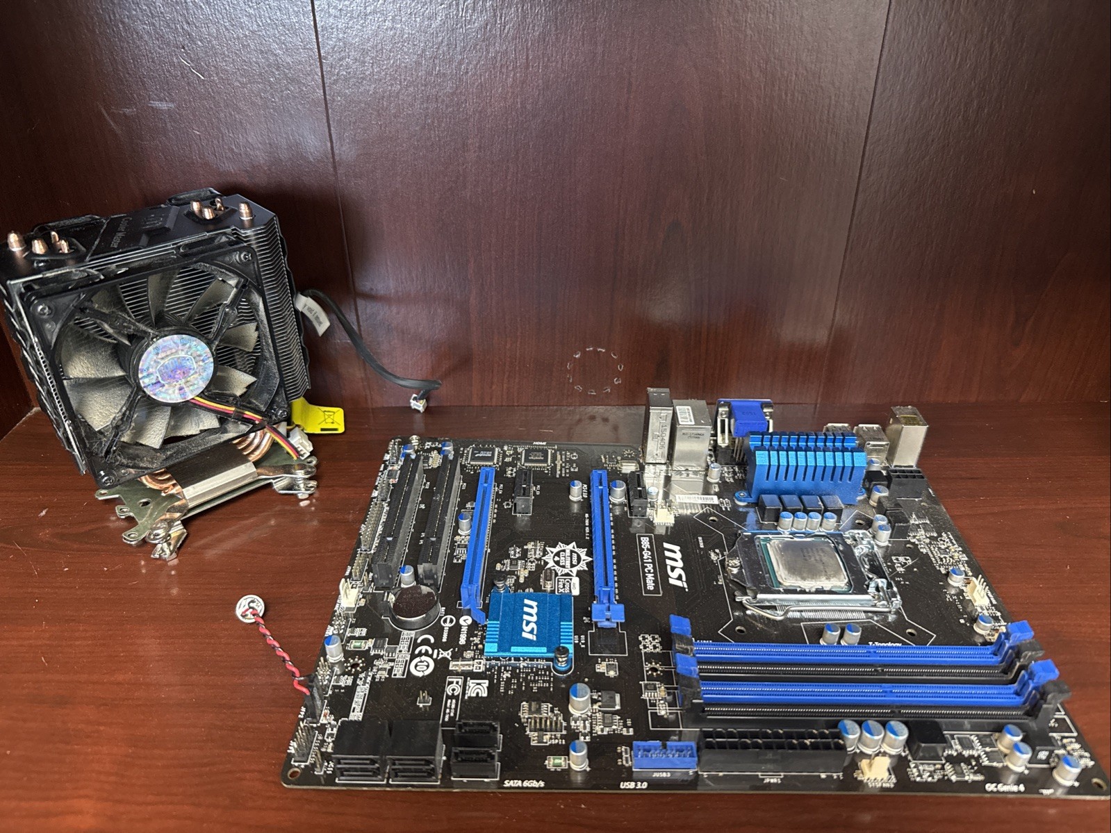 MSI B85-G41 PC Mate, LGA 1150, Intel Motherboard + I7 4770k Processor + Cool Mas