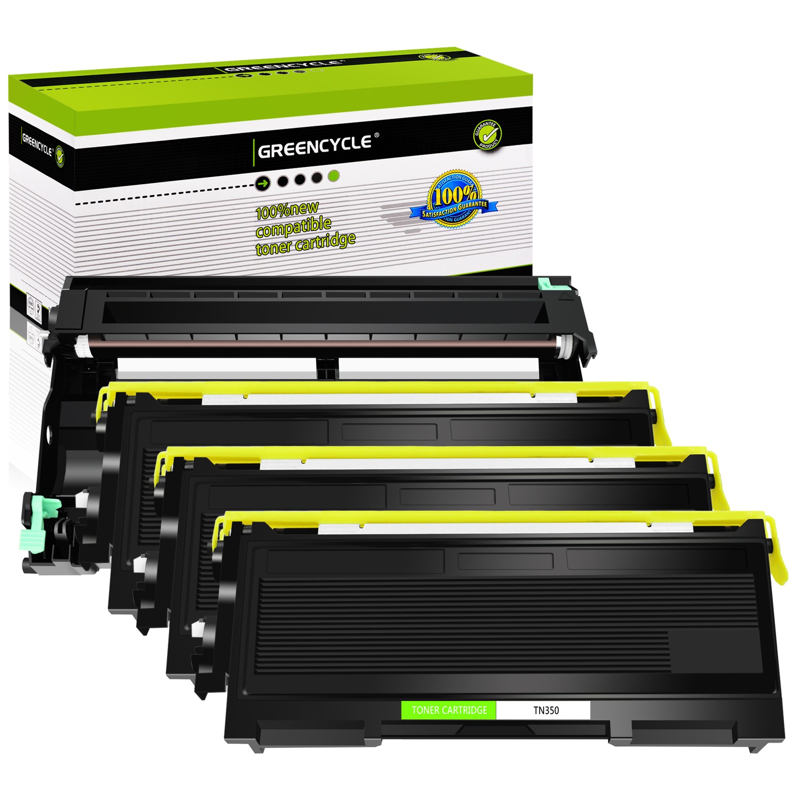 3PK TN350 Toner + 1PK DR350 Drum Fits for Brother MFC-7420 7820D 7820N DCP-7020