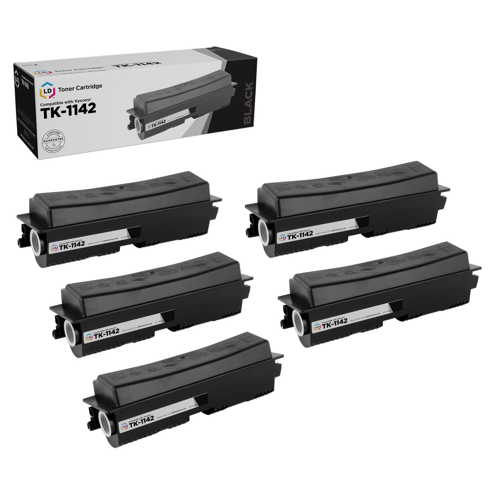 LD Comp Kyocera-Mita TK-1142 5pk Black FS-1035 FS-1135 M2035dn Printers