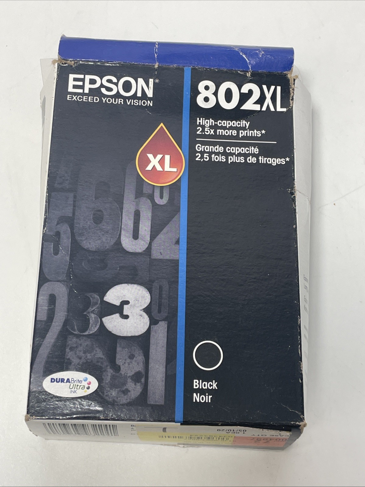 New Genuine Epson 802XL Black Ink Cartridge 1 Pc New Open Box Sealed