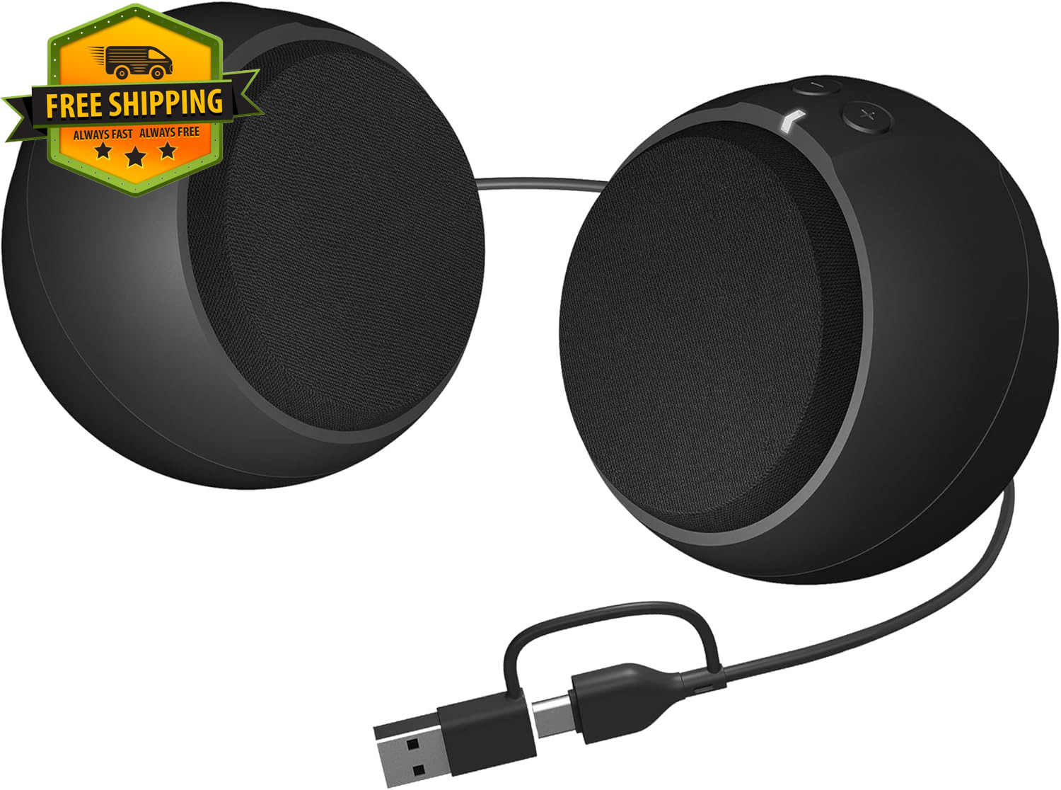 Cyber Acoustics USB Powered 2.0 Computer Speakers USB C A 12W Desktop PC