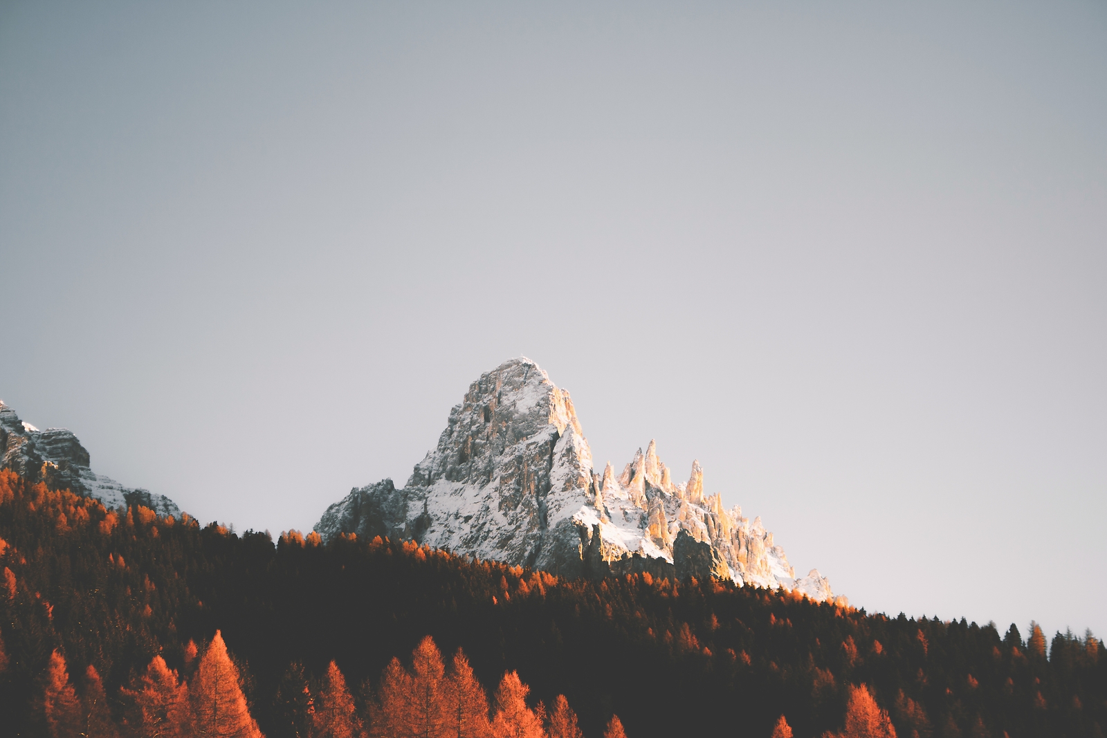 Landscape snow mountains forest clear sky Custom Gaming Mat Desk