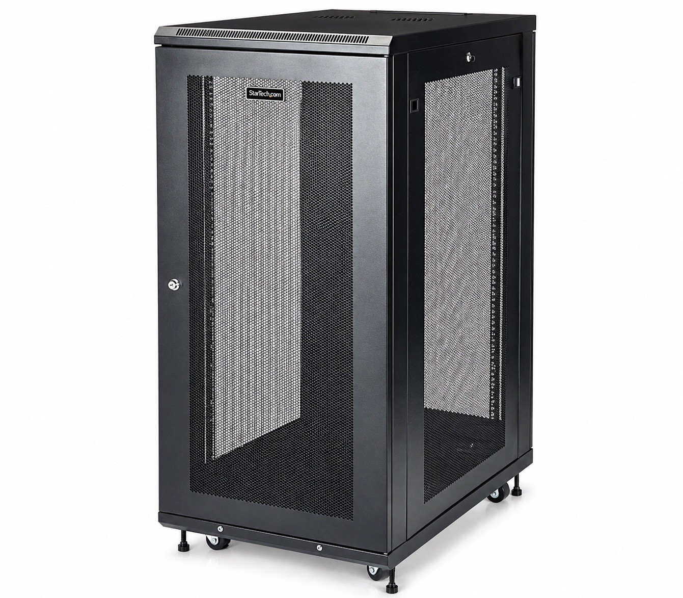 🔴StarTech RK2433BKM 24U Server Rack Cabinet Enclosure 19in 4-Post Locking‼️
