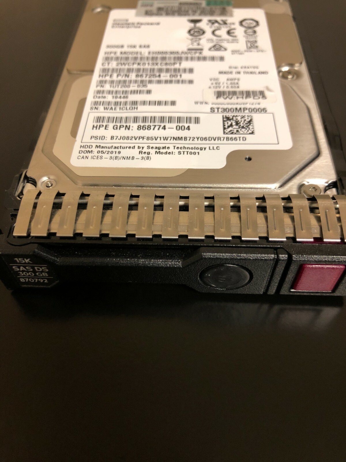 HP 870792-001 300GB SAS 15K SFF SC DS HDD 870753-B21