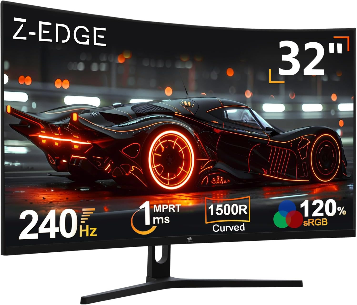 Z-Edge 32 Inch Curved PC Gaming Monitor, FHD 1080P 240Hz Curved Monitor,1500R Co