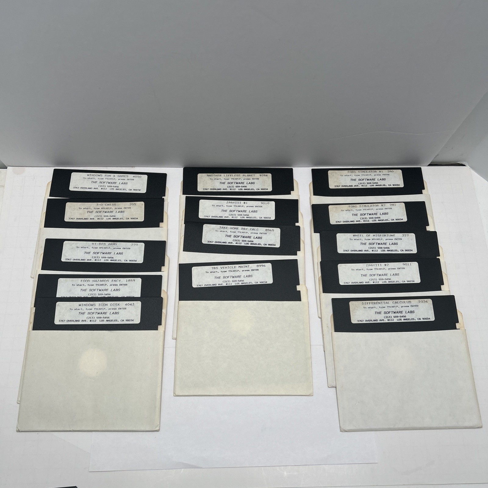 Vintage Lot of The Software Labs games and software 14 disk 5.25 floppy IBM