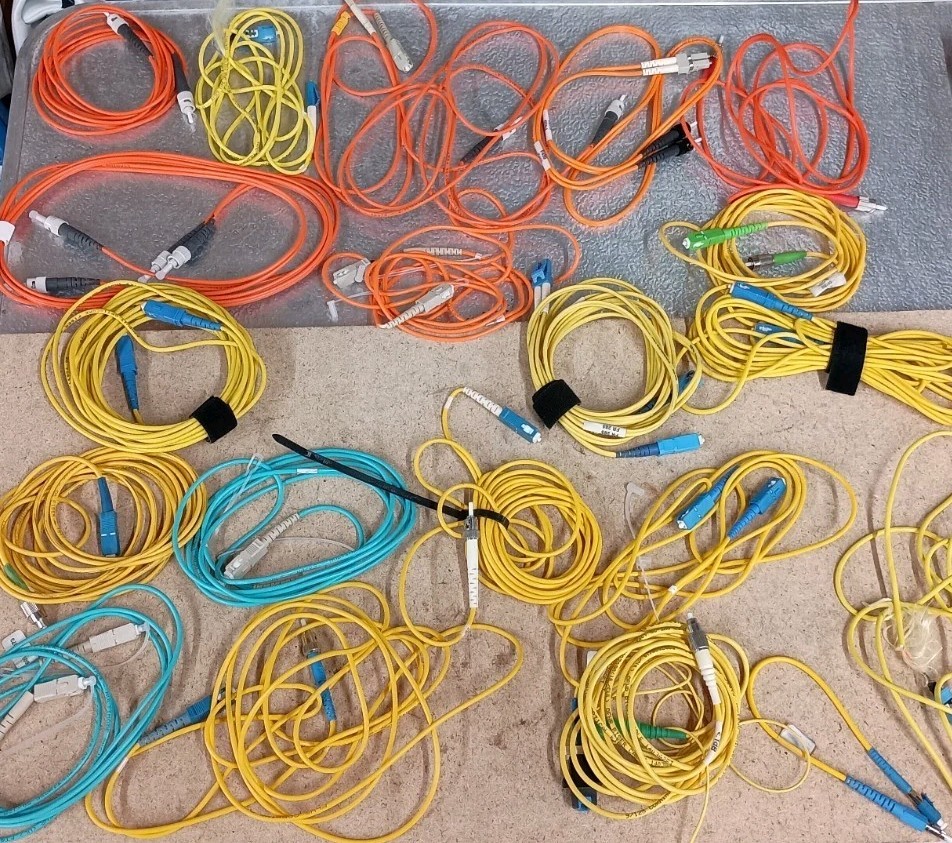 Fiber Optic Patch Cables Test Equipment Large Lot In Ideal Bags 