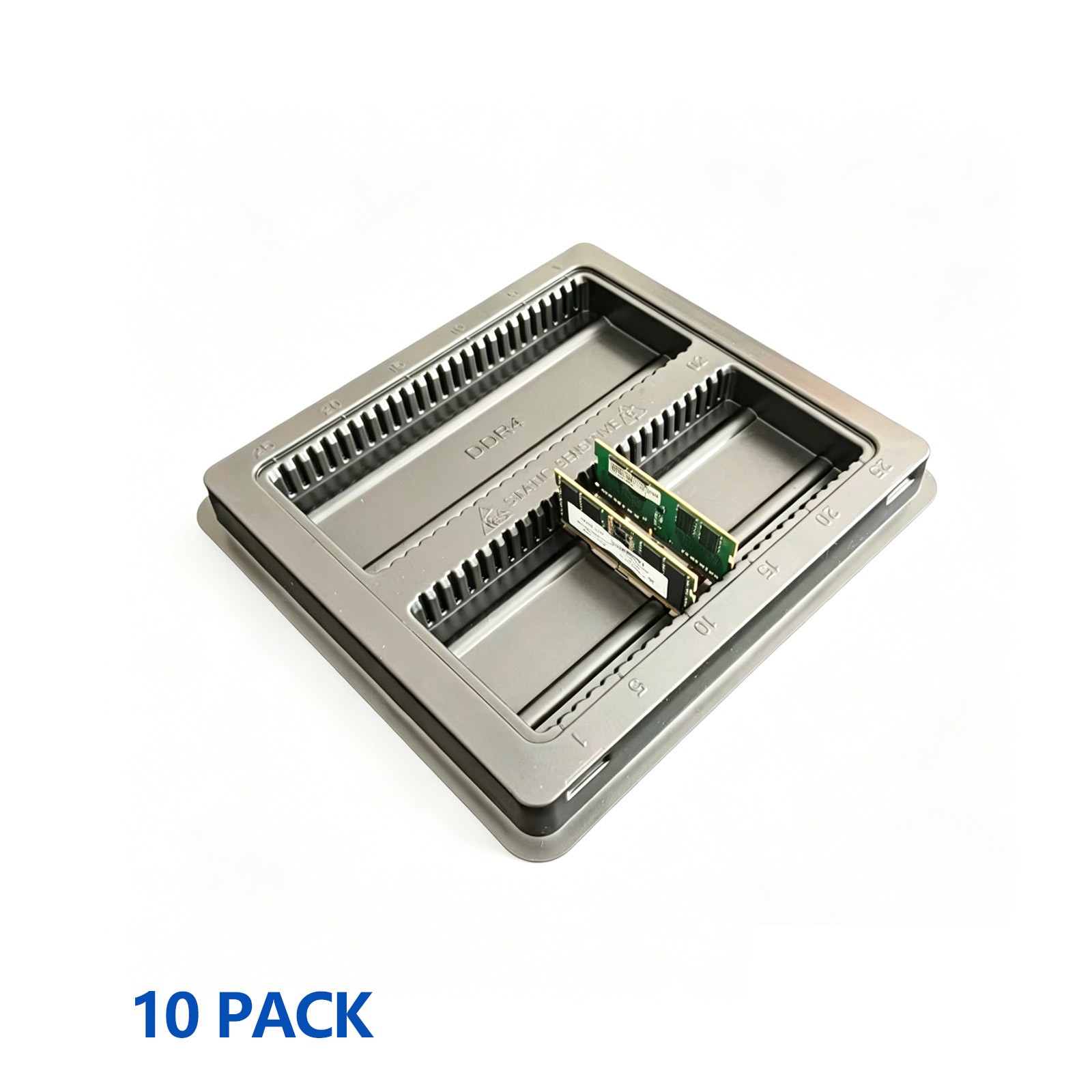 Lot of 10 ANTI STATIC LONG DIMM TRAY for 50PC Server/Desktop DDR3, 4, 5-