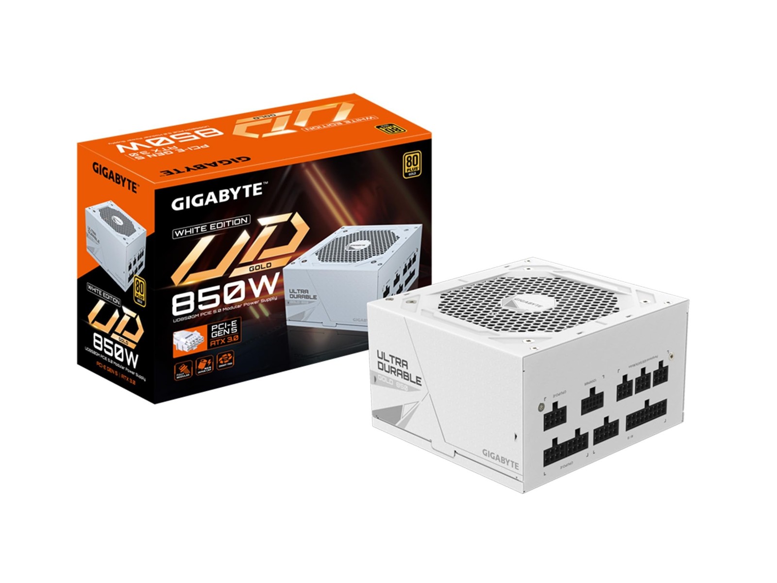 GIGABYTE GP-UD850GM PG5W - PCIe5.0 Ready - ATX3.0-850W 80 Plus Gold Certified...