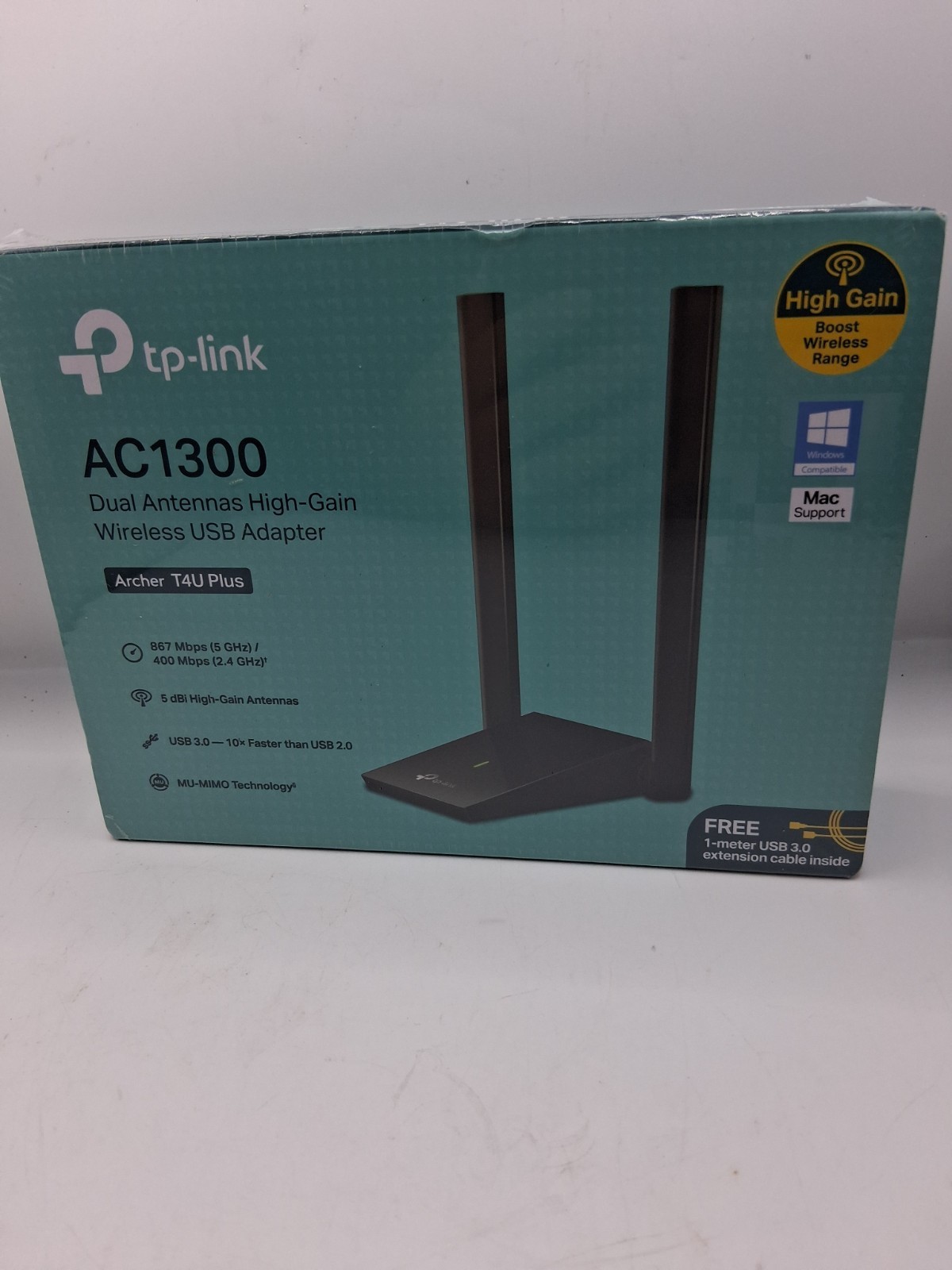 TP-Link Archer T4U Plus AC1300 USB WiFi Adapter Dual Antenna High Gain NEW 