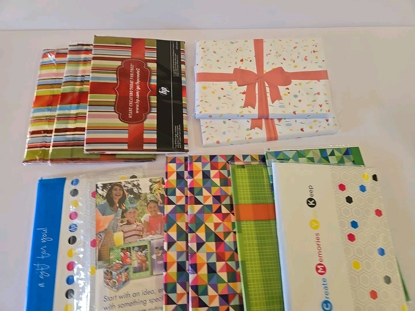 Lot Of 11 Packages of HP Photo Paper and Envelopes Sample Packages 