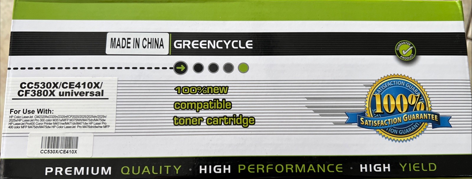 Premium Black Toner Cartridge AC-H0410XXKR for HP CE410X CC530A CF380X Laser