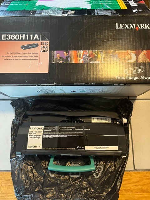 Lexmark E360H11A E360 Black Hi Yield Toner Cartridge Genuine New No Box Free Shp