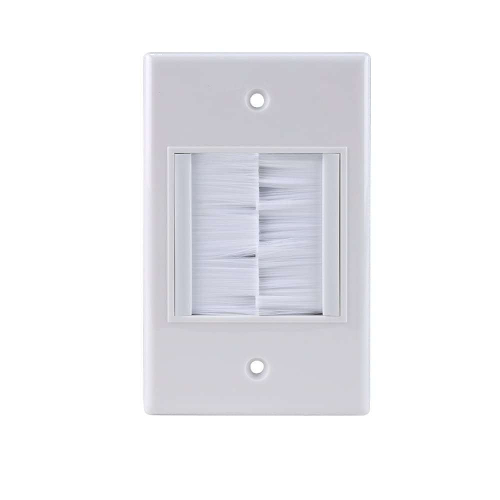 Construct Pro SingleGang WideMouth Decor Brush Plate White With Brush