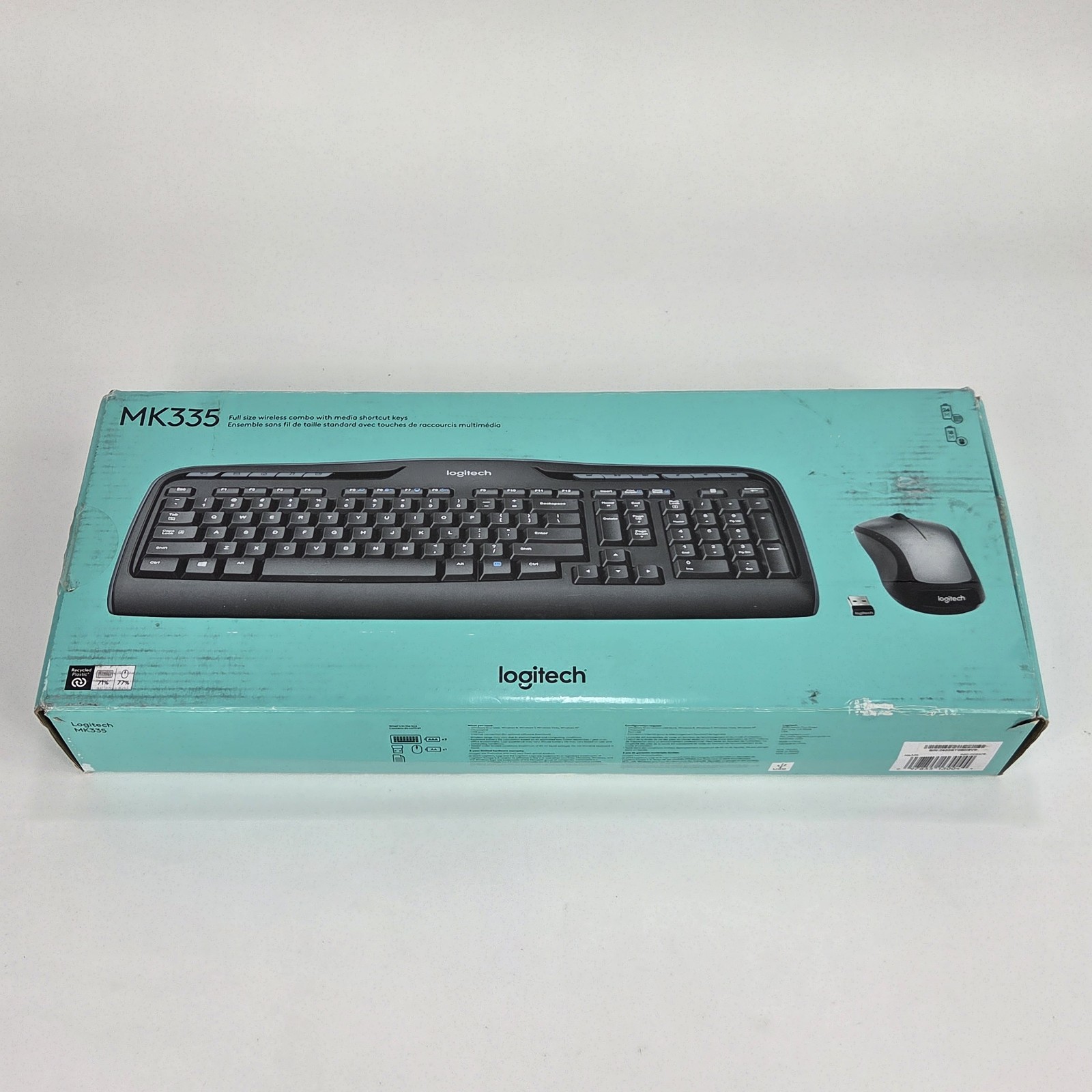 Logitech MK335 Full Size Wireless Combo w/ Media Shortcut Keys & Optical Mouse
