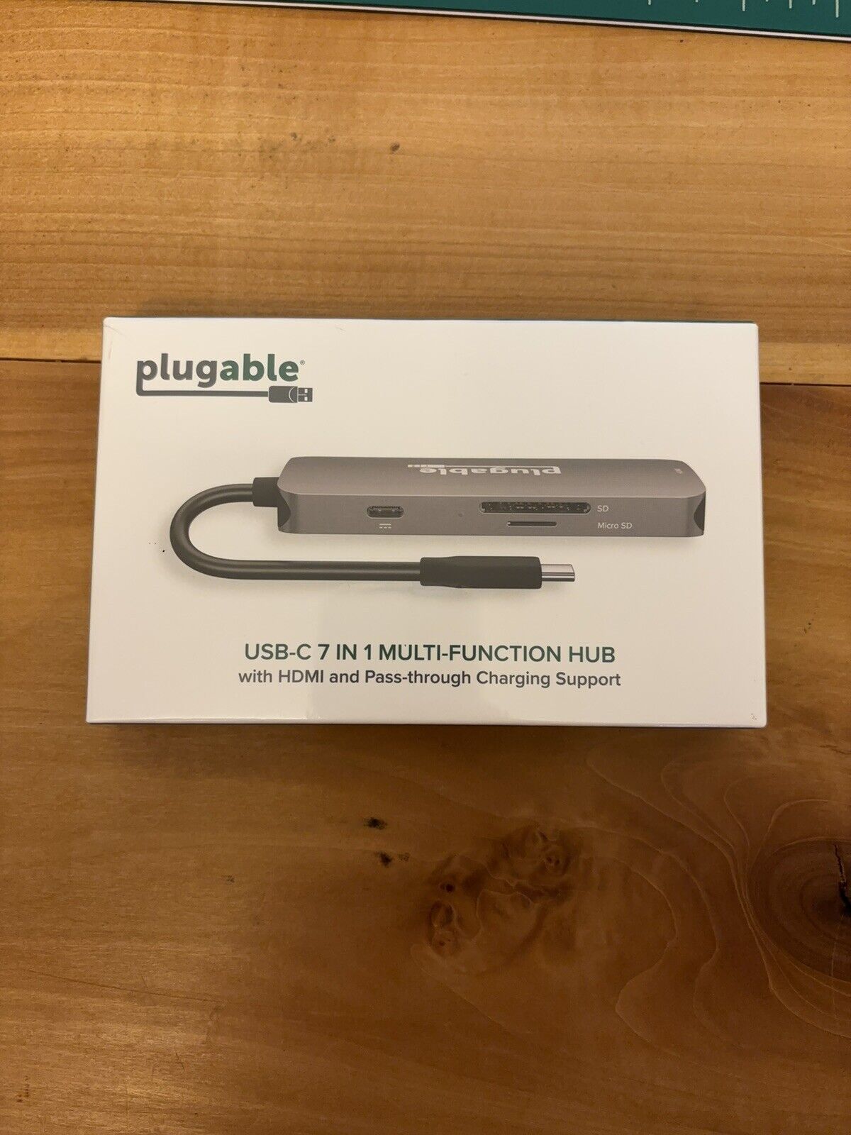 NEW Plugable USB-C 7 in 1 Multi-Function Hub