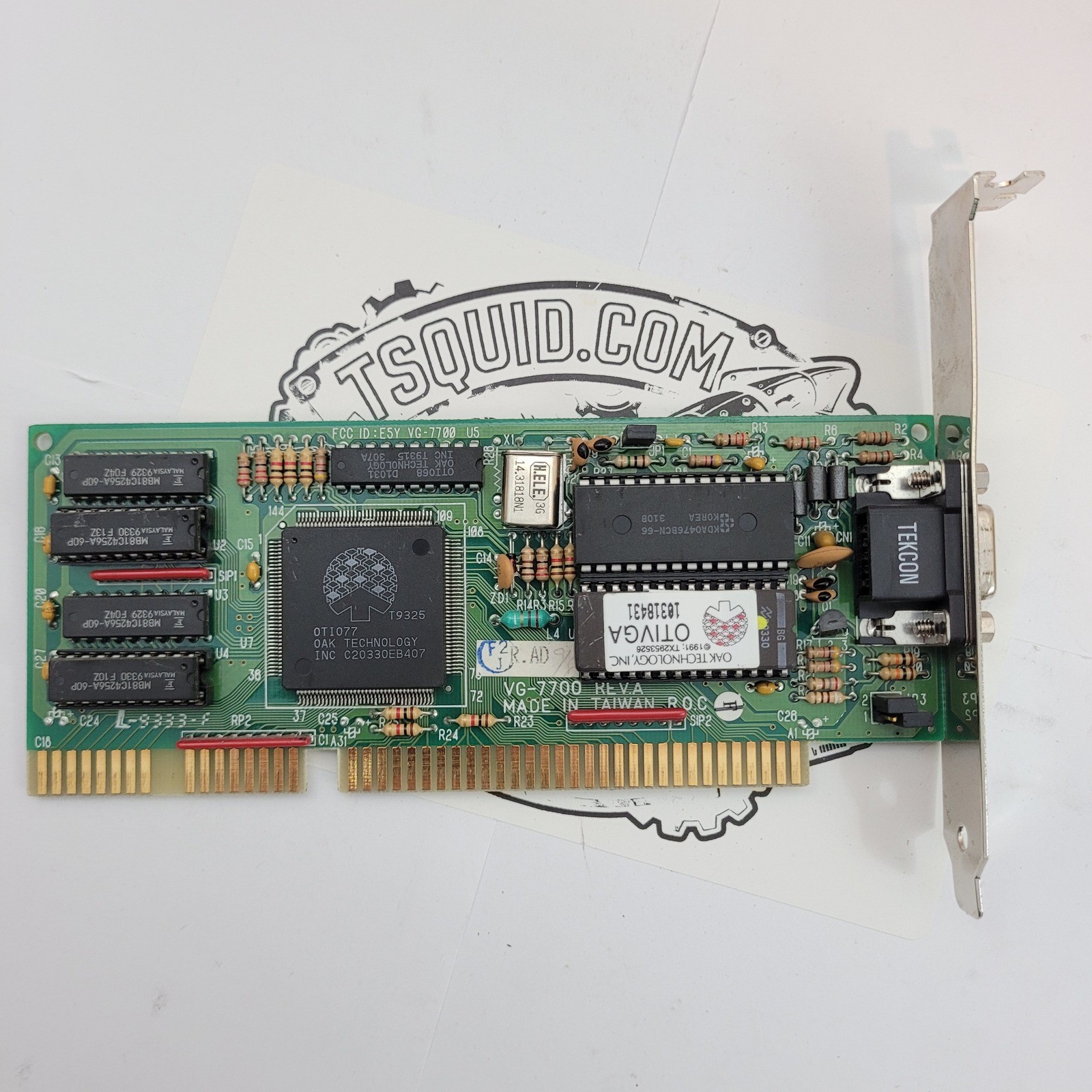 Oak Technology VG-7700 REV A ISA VGA Graphics Card OTI077 Vintage PC