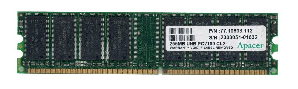 MEMORY APACER 256MB DDR PC2100 266MHz 77.10603.112 Non-ECC