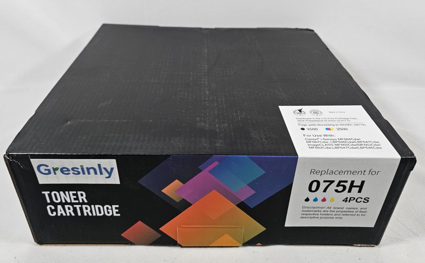 For Canon 075H MF665Cdw MF662Cdw 4x Toner Cartridge Black Cyan Magenta Yellow