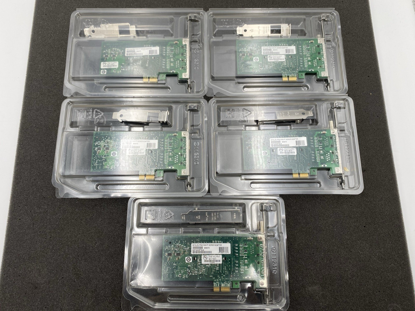 Lot of 5 Intel PRO/1000 PT 1 Port 1GB Server Adapter EXPI9400PTBLK 868970