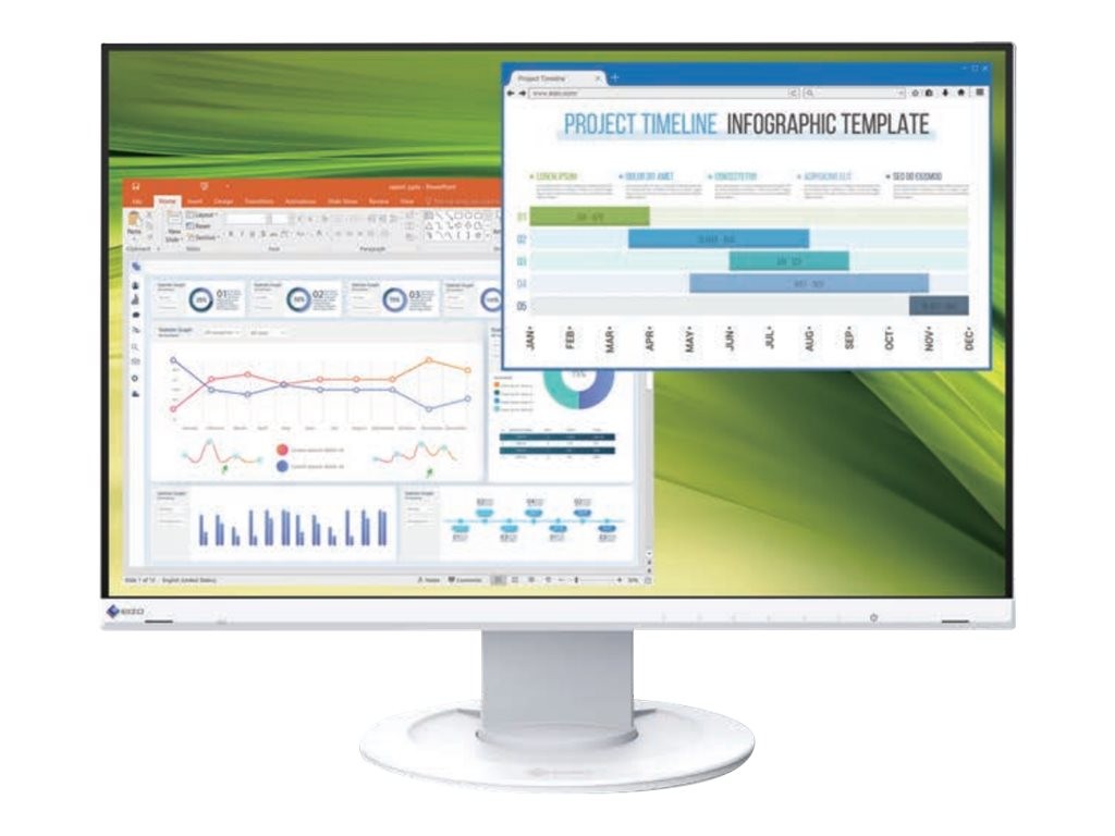 EIZO 23" FlexScan EV2360-WT White Flat Panel (TFT/LCD) 57.1 cm 22.5" 5 Ms