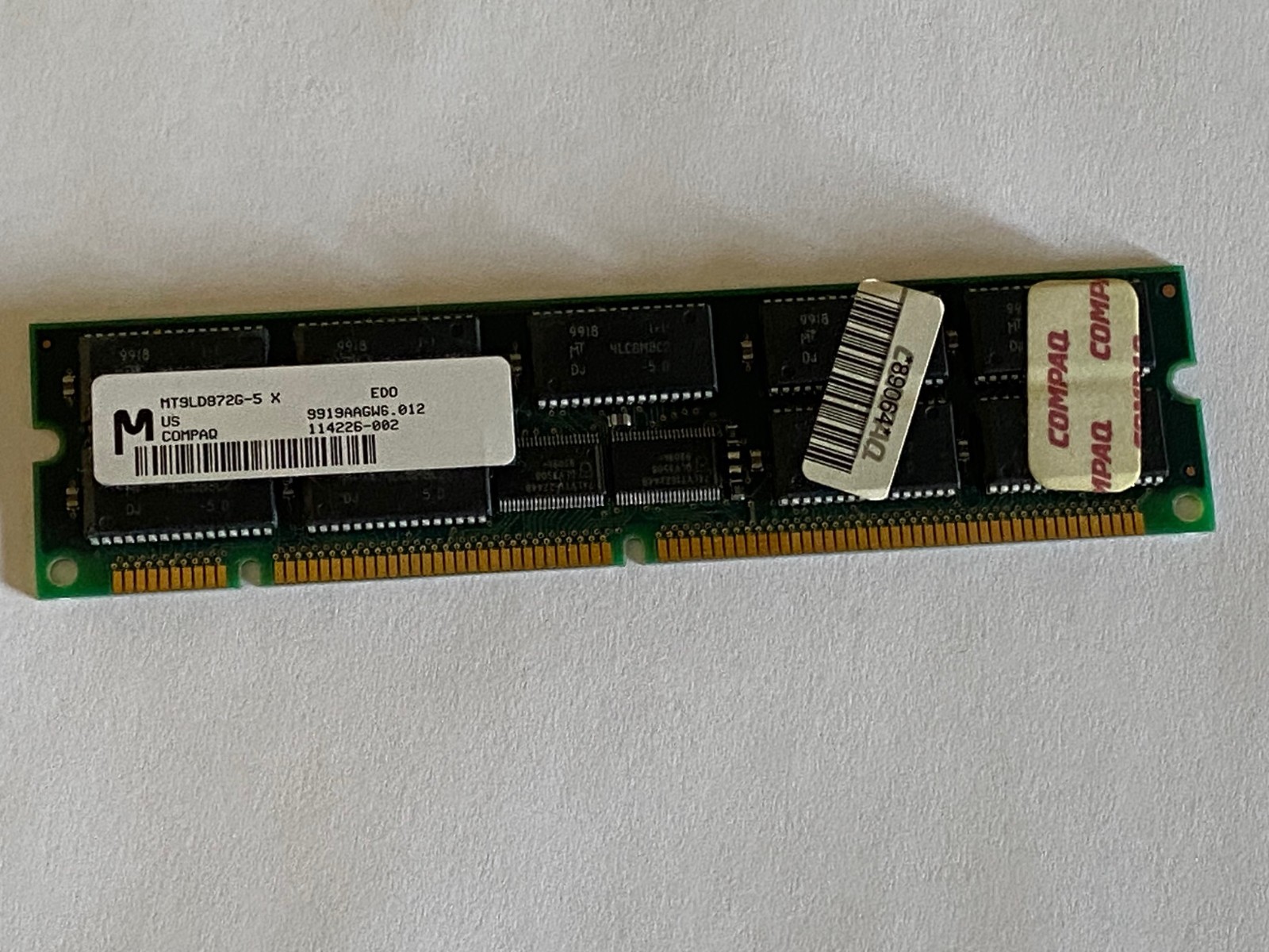 MICRON MT9LD872G-5 X COMPAQ 114226-002 64MB EDO SERVER MEMORY RAM DIMM
